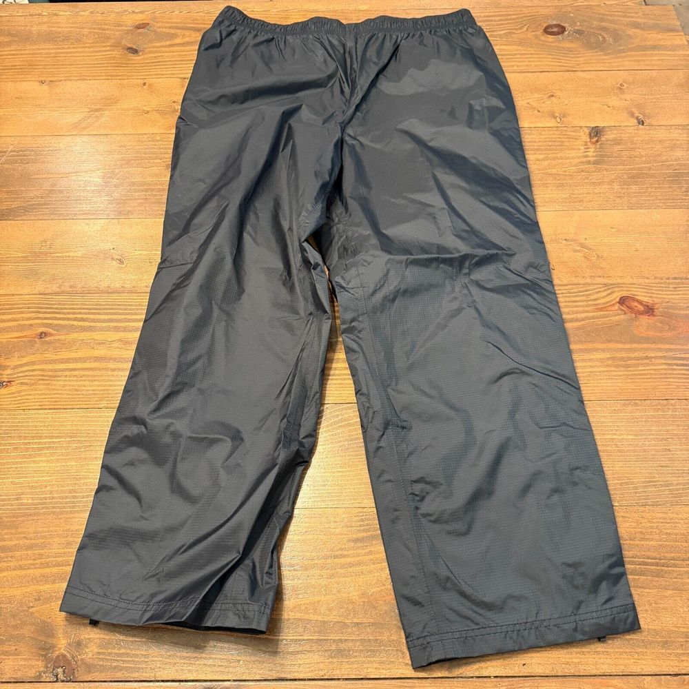 LL Bean Rain Pants Womens XL‎ Petite Shell 100% Nylon Black Tek Zip Leg
